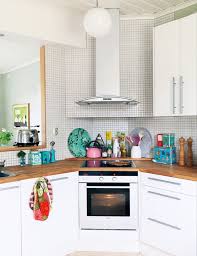 House Of Turquoise Turquoise And Gray Corner Stove Kitchen Corner Kitchen Design