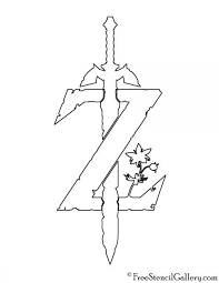 Zelda Breath Of The Wild Logo Stencil Zelda Tattoo Legend Of Zelda Tattoos Zelda Logo