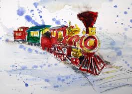 12 Days Of Christmas Cards Train Watercolor Christmas Cards Christmas Watercolor Christmas Cards