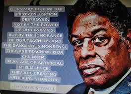 Here is Thomas Sowell in 1964, born in Gastonia, North Carolina in 1930 and  raised in New York City. He graduated from Harvard, Columbia and the  University of Chicago. He has been