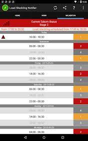 #loadshedding we regret to inform you that loadshedding stage 2 will be implemented from 12pm today until sunday evening. Amazon Com Load Shedding Notifier Pro Appstore For Android