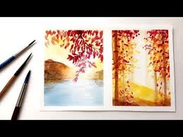 How To Paint Simple Fall Autumn Inspired Watercolor Ideas Watercolor Painting Youtube Watercolor Paintings Easy Watercolor Paintings Watercolor Art Diy