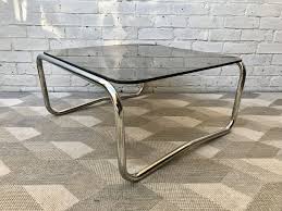 Vintage Glass Chrome Square Coffee Table 891 Home Coffee Table Square Retro Coffee Tables Coffee Table