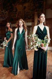 Emerald Green Satin Jenny Yoo Bridesmaid Dresses Winter Wedding Dark Green Bri Julia Home Emerald Bridesmaid Dresses Green Wedding Dresses Velvet Bridesmaid Dresses