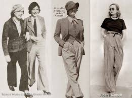 Cade il mito della donna fatale e si afferma la garçonne. Moda Anni Trenta I Pantaloni Di Marlene Dietrich Vintaged 1930s Fashion Women 1920s Fashion Women Pantsuits For Women