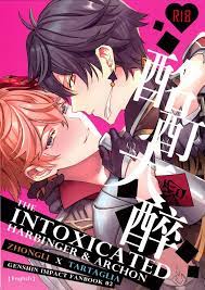 Yaoi manga Genshin Impact – The Intoxicated Harbinger and Archon. Pairing:  Zhongli & Tartaglia