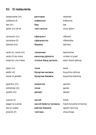 Vocabulario Espanol Uzbeco El Restaurante In 2020 Learn Dutch Bulgarian Language Vocabulary
