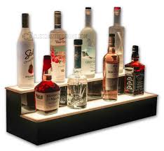 Create a floating effect with one of. Led Lighted Liquor Shelves Illuminated Home Bar Displays 2 Tiers