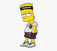 Browse millions of popular 420 wallpapers and ringtones on zedge and personalize your phone to suit you. Bart Simpson Simpsons Cartoon Aesthetic Black Bart Simpson Supreme Hd Png Download Kindpng