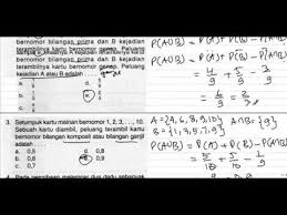 Peluang kejadian bersyarat adalah materi yang biasanya sangat membuat para siswa kewalahan, apalagi pada saat ulangan dan menemukan soal tersebut. 18 Peluang Kejadian Saling Lepas Saling Bebas Youtube