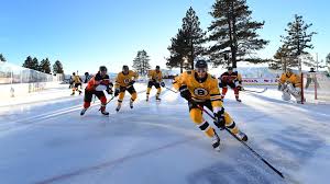 Setting is 'mic drop' moment for outdoor nhl games. Nhl Boston Bruins Glanzen Am Lake Tahoe Sieg Fur Stutzle Kicker