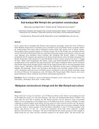 Lumba haram sering diadakan di kawasan bandar, luar kesan menyebabkan kemalangan maut terutamanya di kalangan pelumba haram motosikal. Pdf Sub Budaya Mat Rempit Dan Perubahan Sosiobudaya