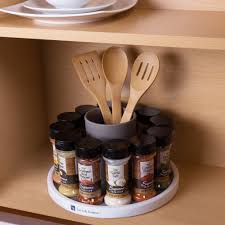 Our selection of lazy susans can help organize your kitchen cabinets and make everything easily. Lazy Susan Turntable Spice Rack Rotating Cabinet Shelf And Pantry Organizer By Lavish Home Great For Kitchen And Household Organization Walmart Com Walmart Com
