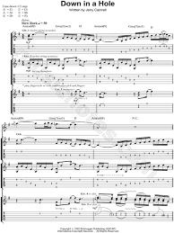 In 1999, jerry cantrell said down in a hole's in my top three, personally. Alice In Chains Down In A Hole Guitar Tab In G Major Download Print Sku Mn0059194