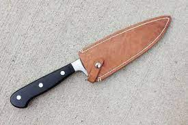 All leather sheaths are made of 6 to 8 ounce steer hide that are made by hand, glued, stitched and riveted for maximum strength & durability. Items Similar To Leather Knife Sheath For Chef S Knife On Etsy Kitchen Knives Knife Knife Sheath
