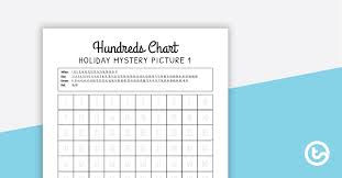 Holiday Hundreds Chart Mystery Pictures Teaching Resource