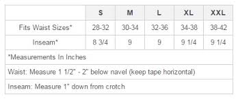 Tenacity Size Guide