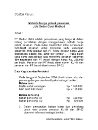 Contoh perusahaan yang biasanya menggunakan sistem job order costing adalah adalah perusahaan pembuatan pesawat udara, perusahaan mebel, perusahaan modister, industri gelanggang kapal, pembuatan mesin atau alat berat khusus, jam tangan mewah, percetakan, dan lainnya. Bab 2 Job Order Cost Case