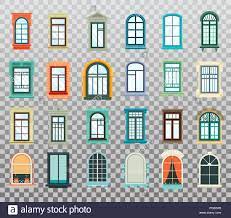 Modern windows have the vital task of connecting your home with the outside world. Wooden Room Window Frame With Curtains Rural Night View With Sky Stars Clouds Crescent Forest In Cartoon Style Stock Vector Image Art Alamy