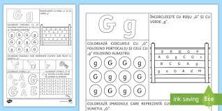 Textul din manual ne oferă un model de scrisoare pe baza căruia vom identifica pentru recunoașterea literei g mic de tipar și pentru exersarea literii g mic de mână, am utilizat fișa de mai jos. RecunoaÈterea Literei G FiÈÄ De Lucru Teacher Made