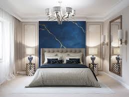 Stunning Luxury Navy Blue And Grey Bedroom Decor With Grey Tufted Bed Luxurious Bedrooms Modern Luxury Bedroom Luxury Bedroom Design