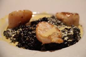Risotto De Riz Venere Saint Jacques Roties Et Sauce Au Noilly Prat Riz Venere Riz Risotto
