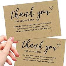 The simple act of saying 'thank you for your purchase' is an incredibly powerful way to show a little customer love. Amazon Com 50 Large 4x6 Thank You For Your Order Cards Bulk Kraft Postcards Purchase Inserts To Support Small Business Customer Shopping For Online Or Retail Stores Handmade Goods And