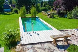 Badeteich Bzw Naturpool Fur Kleine Grundstucke Morgens Geliefert Abends In Uli Mini Pool Garden Swimming Pool Natural Pool