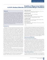 pdf stability of magnesium sulfate in 0 9 sodium chloride