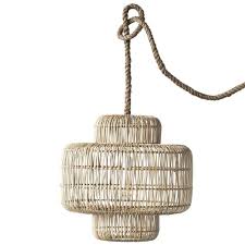 bloomingville rattan and rope pendant lamp beaumonde wicker pendant rope pendant lamps pendant light