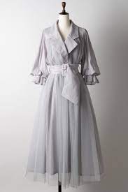 belle vintage チュールシャツトレンチコート ラベルエチュード直営通販サイト la belle etude online store ファッションアイデア 日本のファッションスタイル トレンチコート