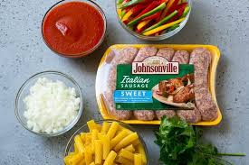 Brown the sausage & sauté the pepper & onion: Sausage And Pepper Pasta Dinner At The Zoo