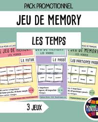 Jeu De Memory Fle Les Verbes Aux Temps Du Passe Mondolinguo Francais Jeu De Memory Participe Passe Temps Des Verbes
