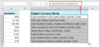 How To Quickly Convert Numbers To English Words In Excel