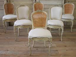Full Bloom Cottage Cane Back Chairs Linen Dining Chairs Outdoor Dining Chair Cushions