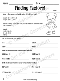 Greatest common factor worksheets these factors. This Worksheet Teaches Students How To Find The Greatest Common Factor Gcf With Notes At The Top Finding Factors Greatest Common Factors Free Math Worksheets