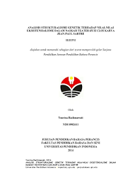 Teater yang dimana tugas ini ditujukan untuk menye. Top Pdf Analisis Strukturalisme Genetik Terhadap Nilai Nilai Eksistensialisme Dalam Naskah Teater Huis Clos Karya Jean Paul Sartre 123dok Com