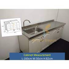 Wonline 36 wall mounted bathroom vanity set two drawers storage cabinet with ceramic vessel sink and mirror combo vanity size: Free Shipping Kitchen Cabinet Affordable Combo 9 Length 160cm Diy Shopee Malaysia