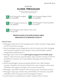 Dokter gigi rs wava husada membantu: Blog Rasmi Bahagian Kesihatan Pergigian Perak Norma Baharu Klinik Pergigian Di Negeri Perak