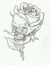 Skull Rose Skull Art Roses Drawing Art Drawings Sketches