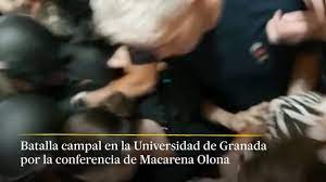 Vox: Detractores y partidarios de Macarena Olona se enfrentan a insultos y  empujones en la Universidad de Granada | España | EL PAÍS