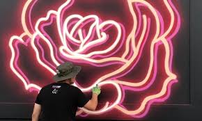 Artist Adam Fu has mastered creating neon effects with spray paint