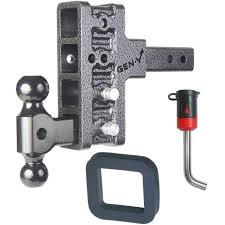This alluminum alloy hitch comes with three balls (1 7/8, 2, 2 5/16). Welcome To Buy Gen Y Hitch Gh 214 Class V 2 Inch Receiver 5 Inch Offset Drop Hitch 16 000 Towing With 2 Inch Silencer Pad And 5 8 Inch Receiver Lock Bundle For Ford Side