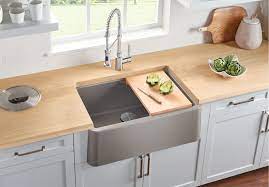 The ikon is the world's first apron front sink made of natural granite composite, silgranit. Ikon 30 Silgranit Concrete Gray Blanco
