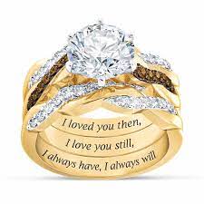 I Still Do Diamonisse Ring Set Delicate Silver Rings Anniversary Ring Set Pretty Rings