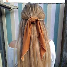 Two hair scarves looped into a headband + two french braids where to wear it: Premium Silk Satin Hair Scarf Scrunchie By Southsea Linen Notonthehighstreet Com