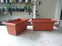 Virgin plastic, solid plastic 34x26x29. Terracotta Rectangular Rectangle Plastic Pot For Garden Size 14 Inch Id 22729347530