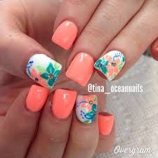 Coral Archives Page 4 Of 5 Nails Album Tropical Nails Nail Designs Nail Art