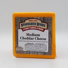 Cheddar is traditionally made from slabs of curd that are stacked on top of each other, and turned frequently. Medium Cheddar Cheese Nasonville Dairy