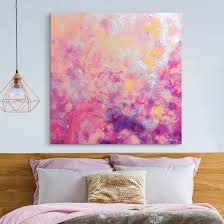 Colorful Abstract Art In The Bedroom Create A Dreamy Space To Rest Your Head With Abstract Art By Vinn Pink Abstract Art Tumblr Wall Art Colorful Abstract Art